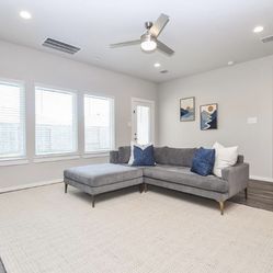 WEST ELM Andes Sectional With Free Carpet