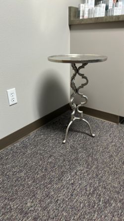 Silver metal table