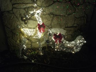 Reindeer and sleigh