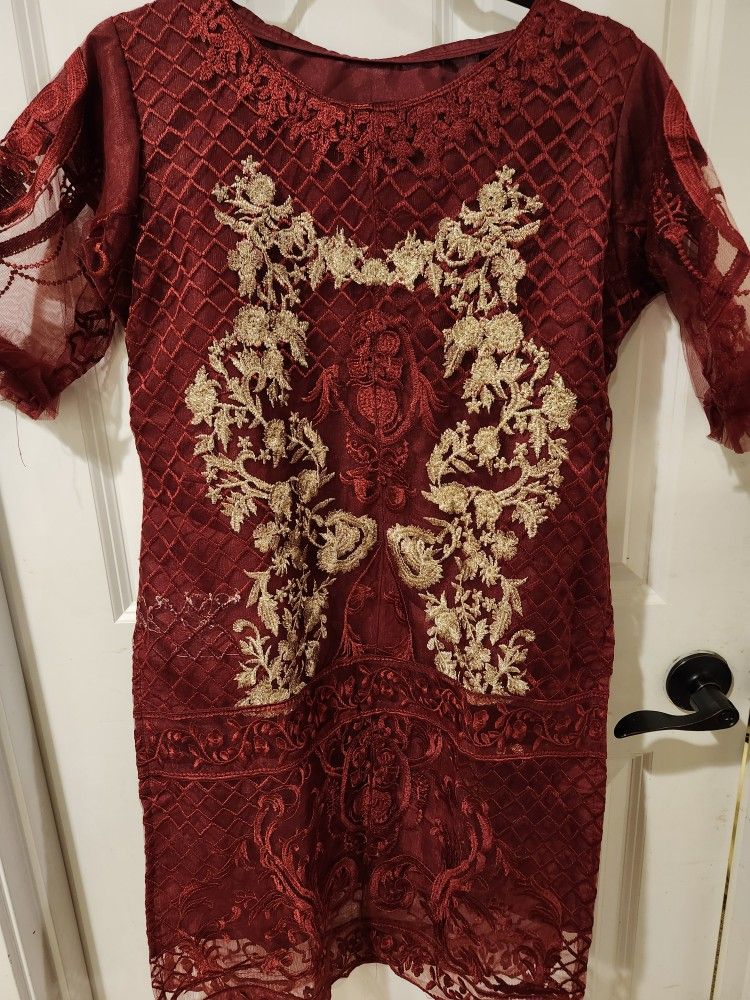 Maroon Color Pakistani Girls Suit