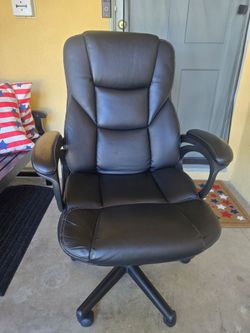 Executive black leather chair