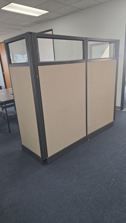 MOVING SALE: Office Cubicle Divider Partition Wall with Glass - $15