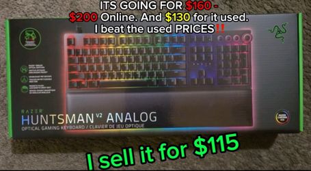 Razer Huntsman V2 TKL Tenkeyless Gaming Keyboard: Fast Linear Optical Switches. USED!