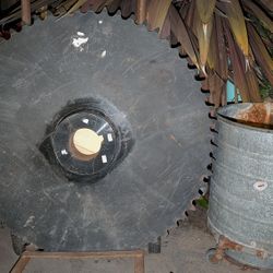 Large Sprocket Conveyor Tooth 30" Diameter C Hub Wheel Industrial Steampunk Decor