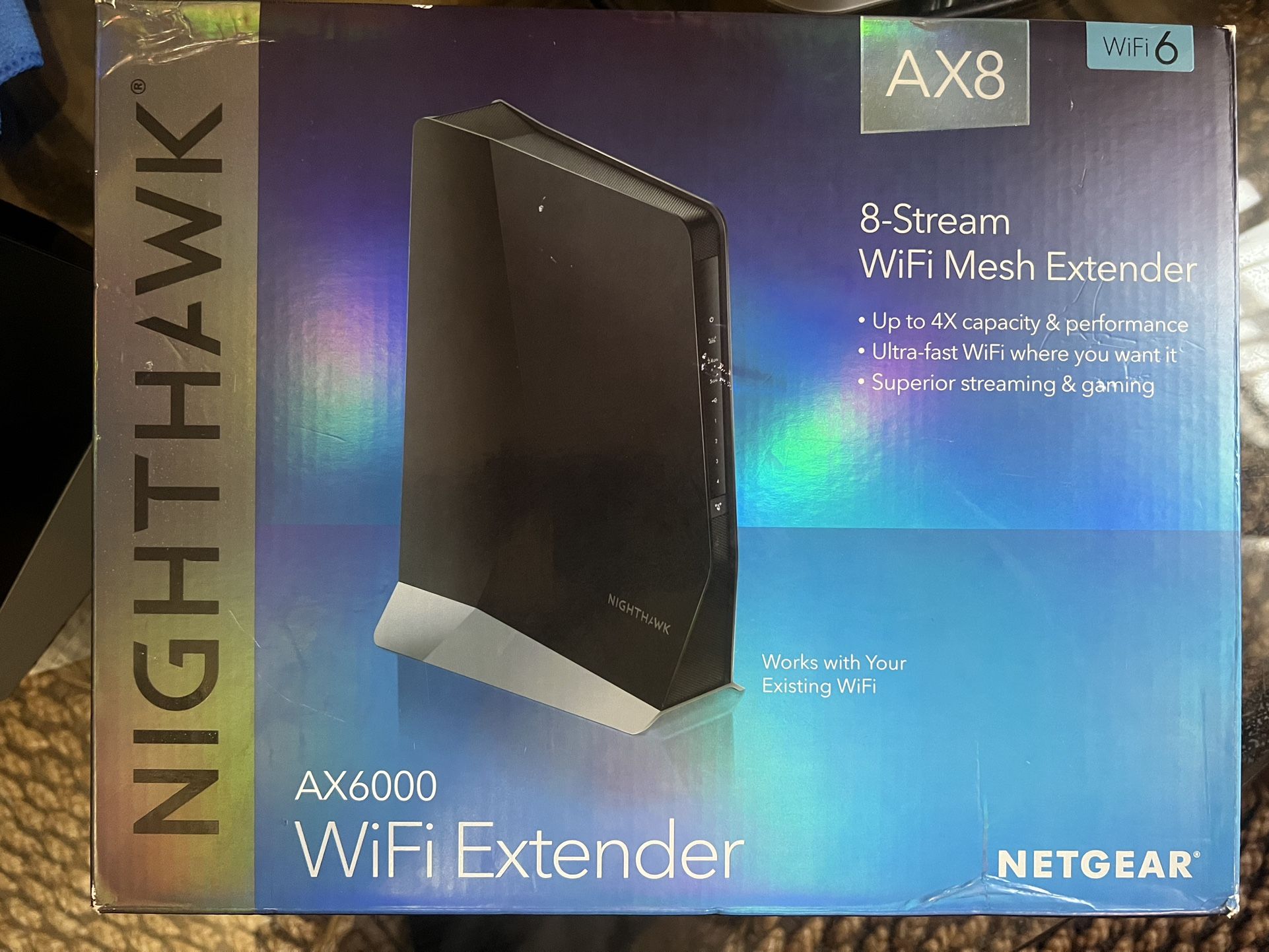 Netgear Nighthawk AX8 Black 8-Stream Wi-Fi 6 Mesh Range Extender