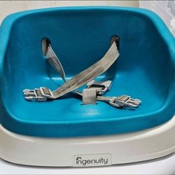 Ingenuity SmartClean Toddler Booster Seat for Dining Table with 3-Point Harness Straps
