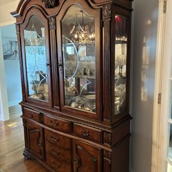 China Cabinet Oak With Glass Doors $500
