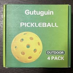 Pickleball Balls 4 Pack – Outdoor Durable Balls (Multiple Available)