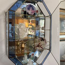 Blue Glass Curio 