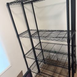 HEAVY DUTY STEEL WIRE RACKS, 5 SHELF, 2 FOR 1
