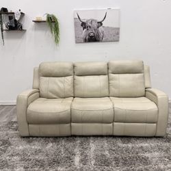 Leather Couch Power Recliner - Free Delivery 