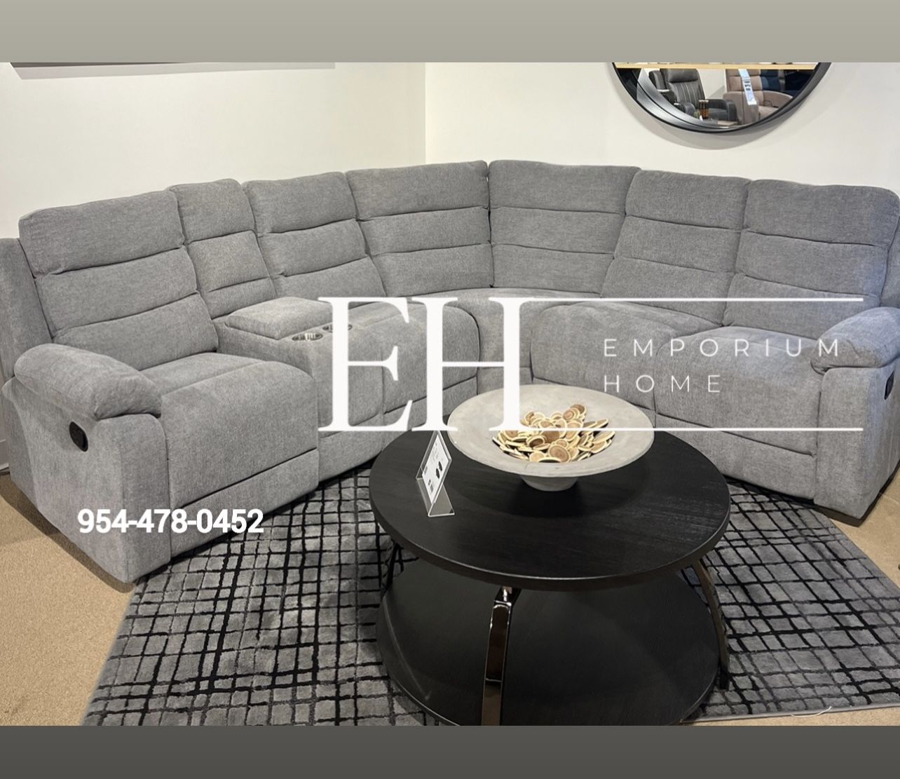 Grey Linen Sofa Sectional Recliner 🔥BUY NOW - Pay Later