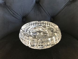Cut Crystal Glass Ashtray