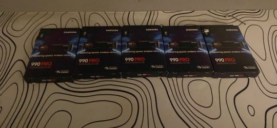 Samsung 990 Pro 1TB NVMe M.2 SSD – Lot of 5