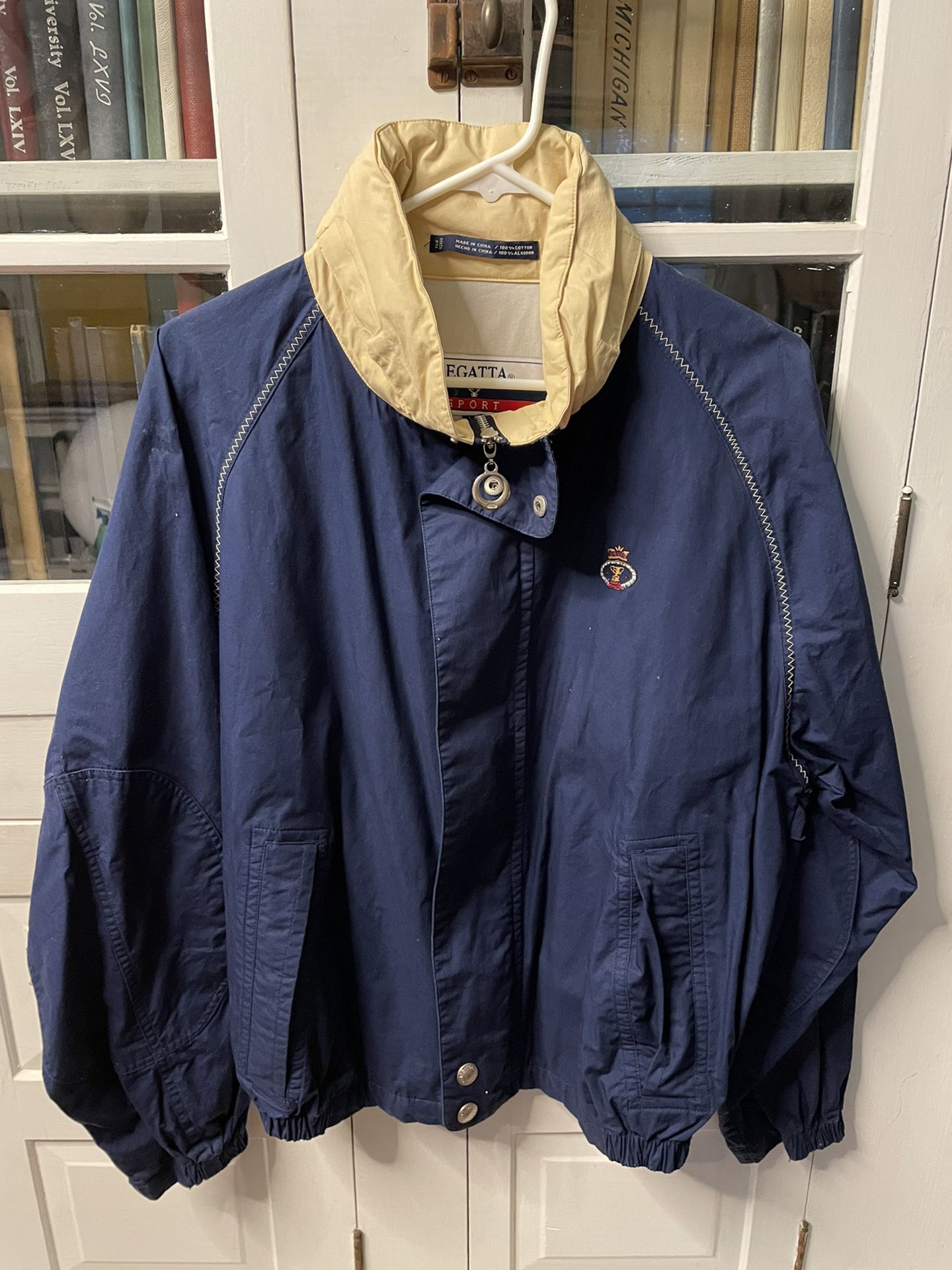 Vintage REGATTA Sport Sailing Windbreaker Hooded Jacket Coat Men’s Size Medium