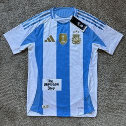 ADIDAS ARGENTINA 2024 HOME AUTHENTIC SOCCER JERSEY MENS SIZE SMALL FIFA WORLD CHAMPIONS 2022 BLUE WHITE GOLD NEW