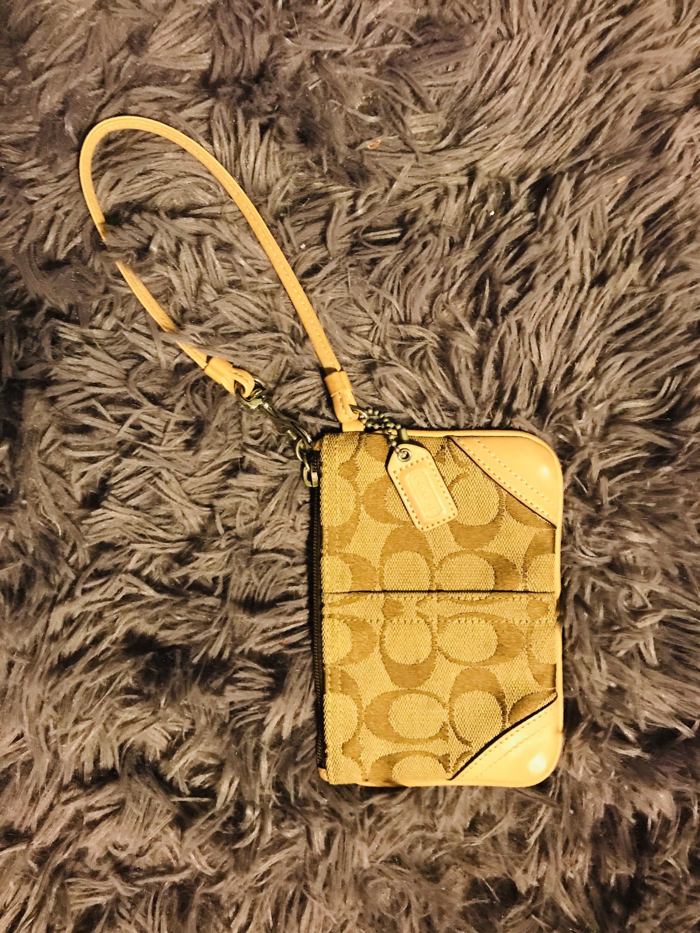 Small Coach Wristlet Clutch