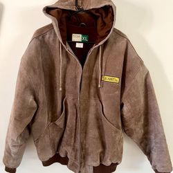 Vintage WearGuard 100% Leather Brown Men’s Jacket Size XL Heavy Weight Branded