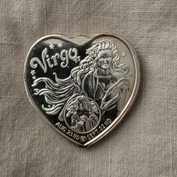 Heart Shape 1 Oz Silver Bar