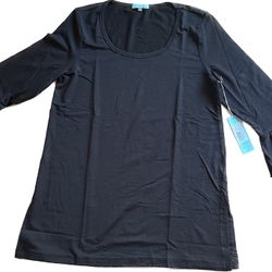 Judy P Blu ISABELLA (Flutter Sleeve Tunic) Black women’s Size Small Made In USA