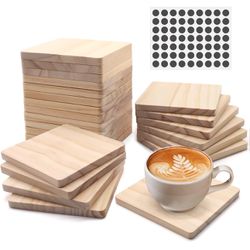 Wooden Drink Craft Coasters  4 Packs