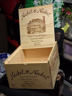 🍷 Rustic Wine Crate / Display Cabinet – Solid Wood – $___ OBO 🍷