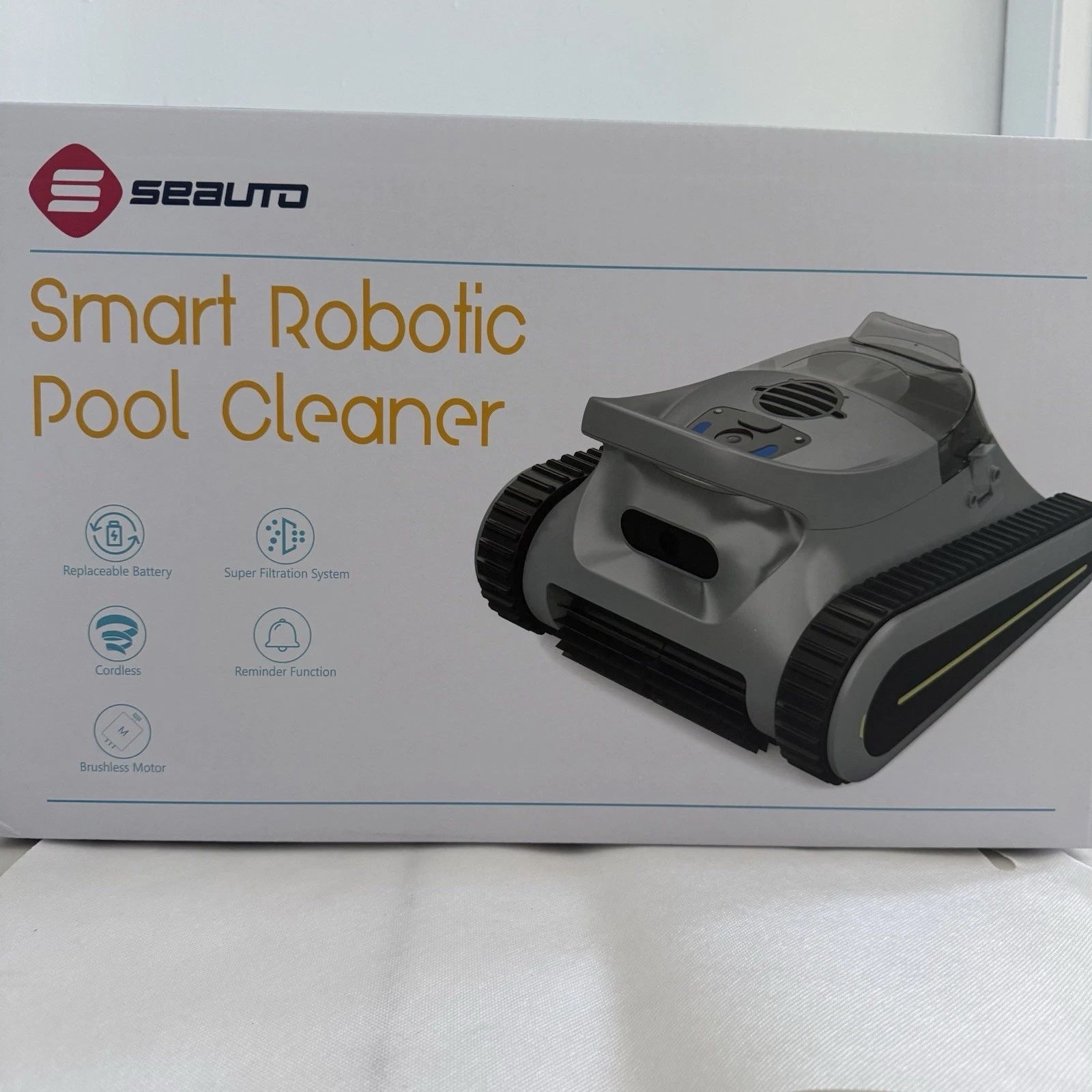 Aquafond Cordless Robotic Pool Vacuum For Above & Inground Pools Wall-climbing