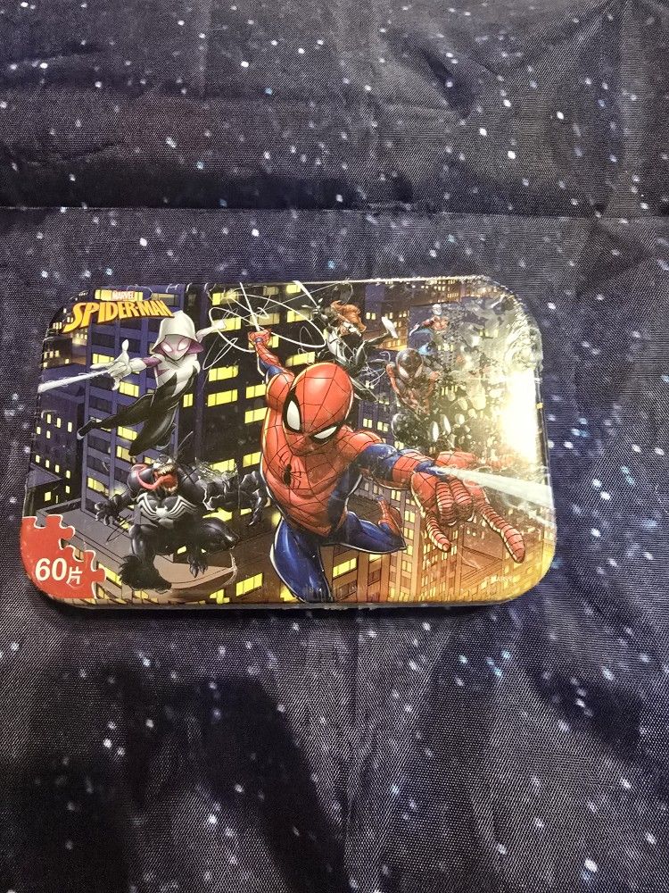 Spider-Man Puzzle In Tin Can 60 Pcs