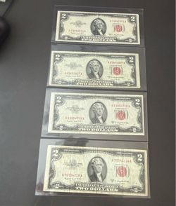 4 of the 1953 B $2 Red seal