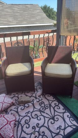Set of two Wicker Outdoor Chairs