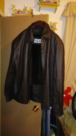 MEN BROWN LEATHER JACKET