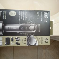 Brand New Braun All In One 9 13 In 1 Easy Click Professional Precision And 100% Control Hair And Beard Trimmer Cutter. Never Been Used. 