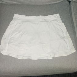 White Athletic Tennis Skirt Skort size 8