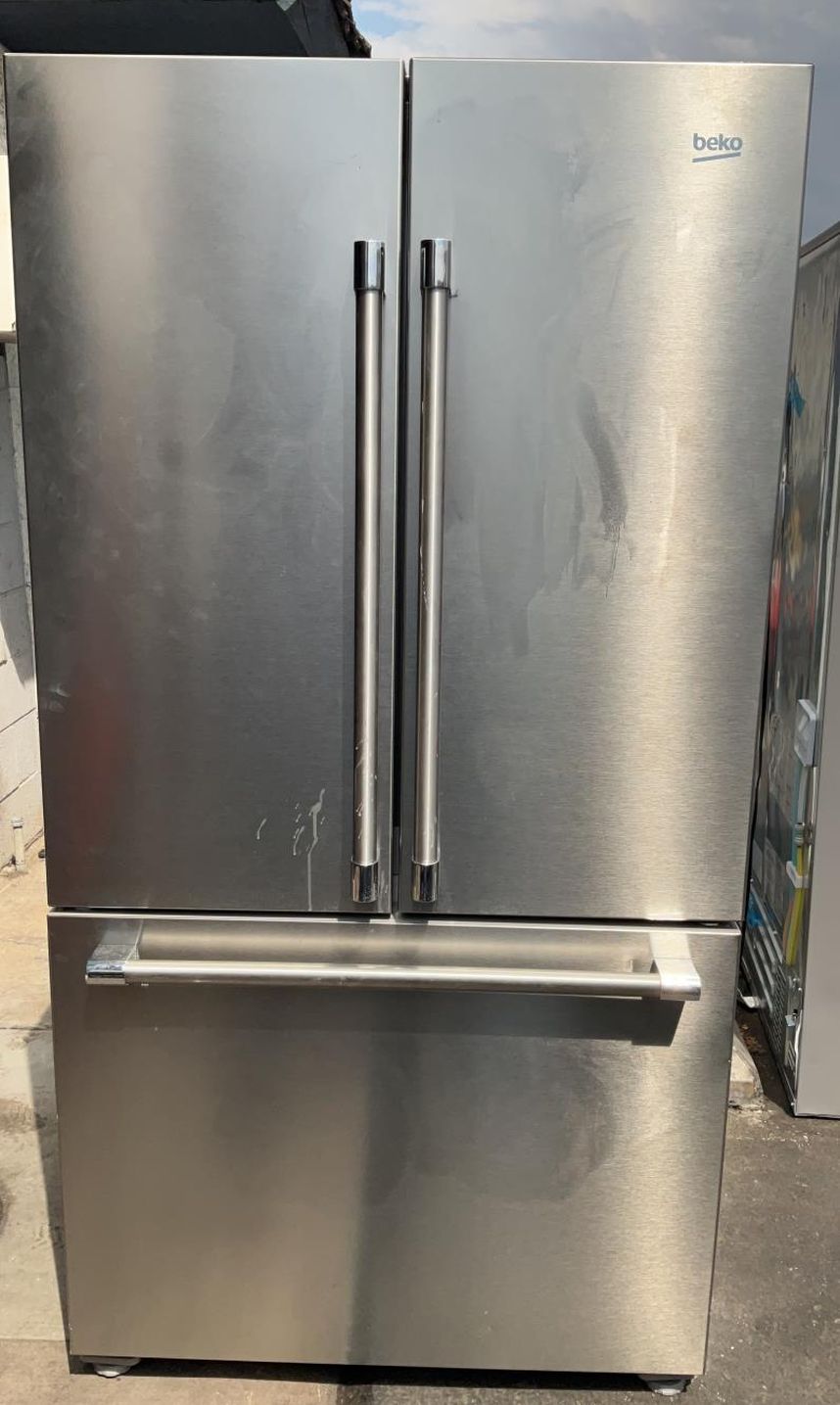 Beko 3-Door Silver Refrigerator
