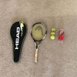 Tennis Racket With Tennis Balls