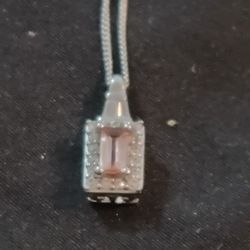 Sterling Silver And Diamond Necklace!