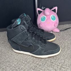 Nike Dunk Sky Hi Sneakers Black Gum Sneakers 644877-011 Women’s Size 8