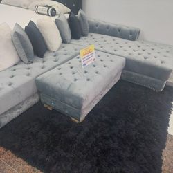 Sofia Sectional Sofa W/Ottoman---$999---Fantastic Deal!!!---Same Day Delivery Available 