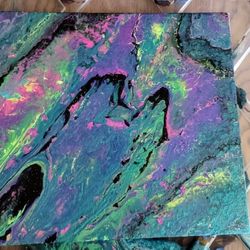 Acrylic Pour Paintings For Sale Or Trade!!!!! 