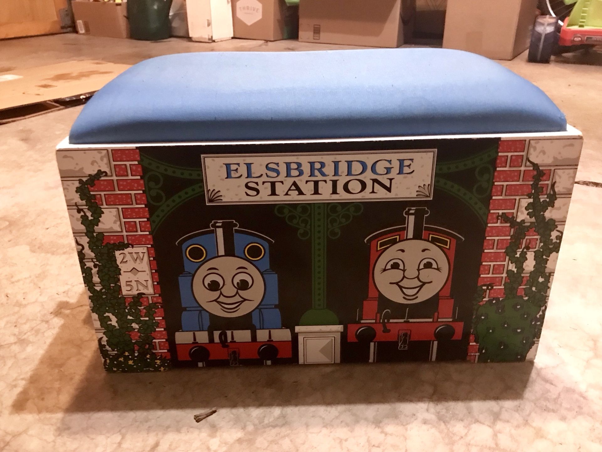 Thomas the train storage box and 30 pieces of track for Sale in
