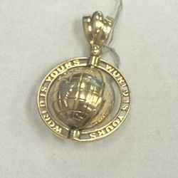 10kt Yellow Gold globe Pendant 