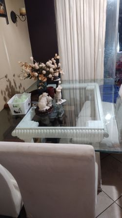 Beautiful vintage kitchen glass table