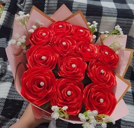 12 flower ribbon bouquet