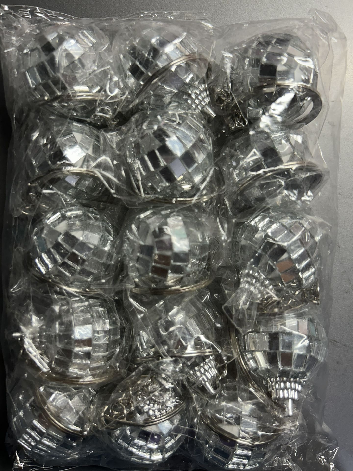 Disco Ball Keychains- 15 Count