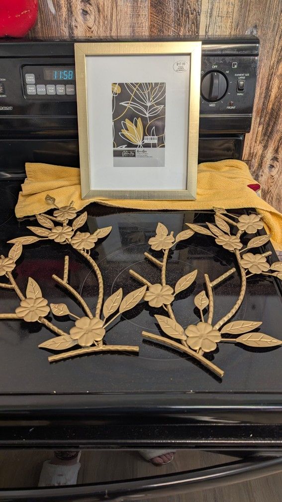 Gold Frame And Gold Wall Decor