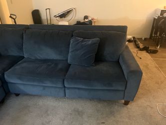 blue sectional sofa  recliner