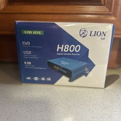 Lion Sat H800 4K Satellite Receiver with Channels – New in Box