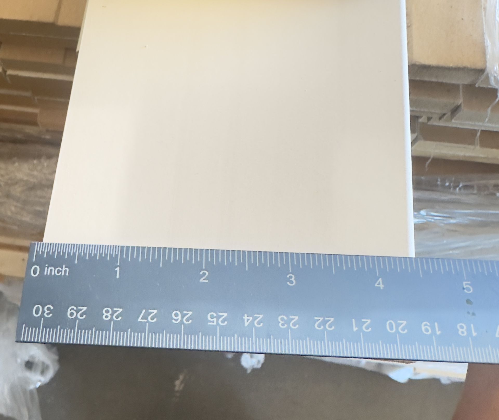 Baseboard MDF Flat 4-1/2” .38/LF = $6.08/ Pc