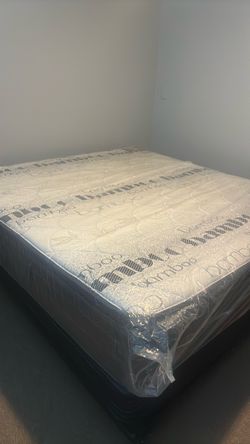 King Size Bed with Mattress (practically New)!!