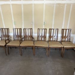 Broyhill  Brasilia Mid Century Walnut Dining Chairs 